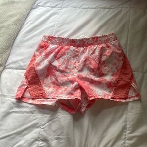 pink tie dye athletic shorts